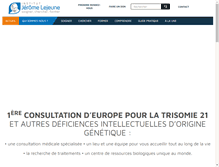 Tablet Screenshot of institutlejeune.org